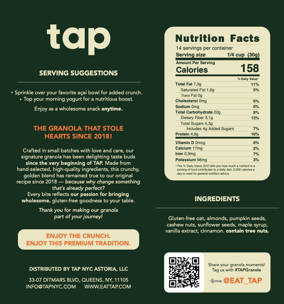Premium Granola Blend - TAPmade vegan and gluten-free